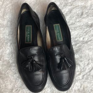 Black cole haan leather loafers - made in Italy